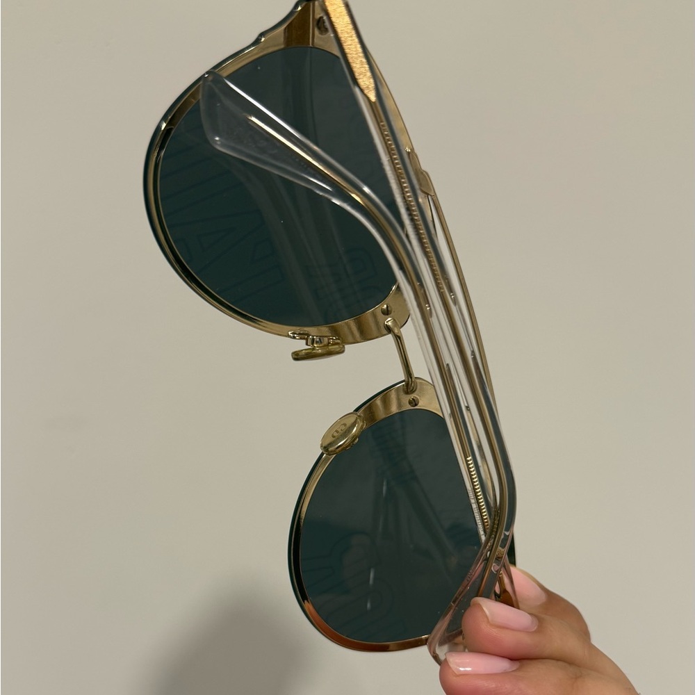 Dior Black and Gold Reflective Sunglasses - Picture 4 of 5